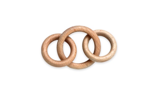 [fT1122] Wooden Ring Rattle