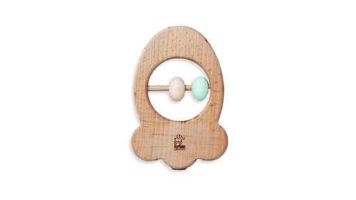 [fT1115] Wooden Rocket Rattle